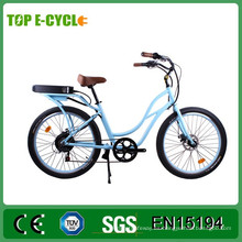 TOP / OEM 26 &#39;las señoras del CE de 48V 500W varan la bici eléctrica del crucero / la bicicleta eléctrica de la ciudad barata